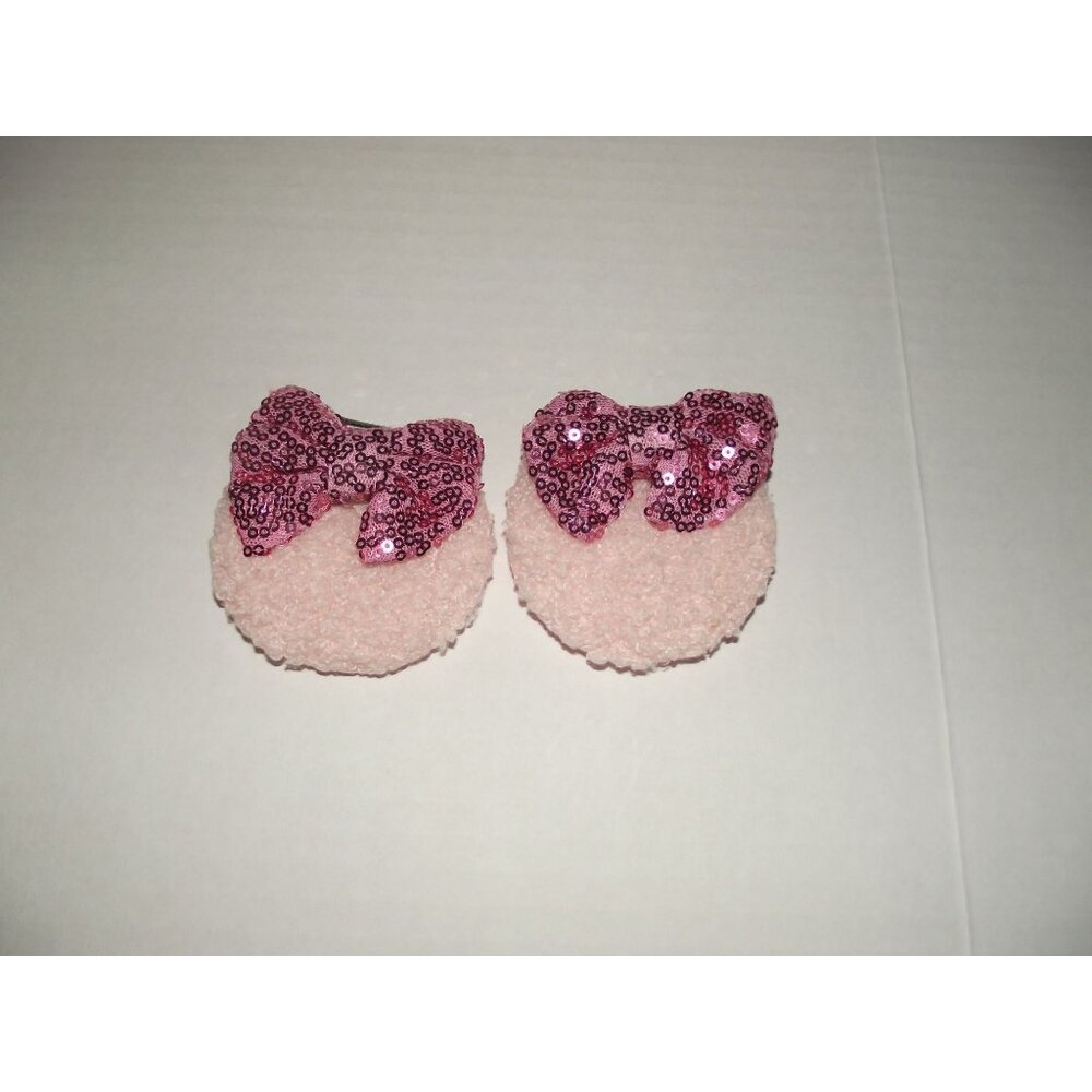 Pink Sequin Bow Hair Clips For Girls